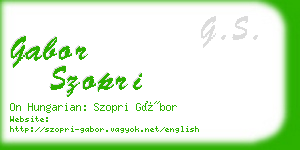 gabor szopri business card